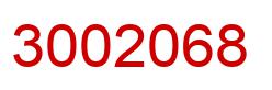 Number 3002068 red image
