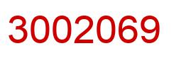 Number 3002069 red image