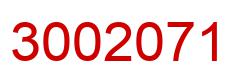 Number 3002071 red image