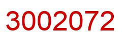 Number 3002072 red image