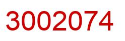 Number 3002074 red image