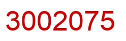 Number 3002075 red image