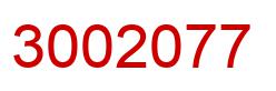 Number 3002077 red image