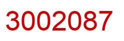 Number 3002087 red image