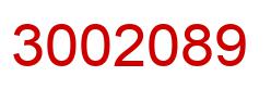 Number 3002089 red image