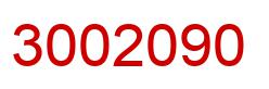 Number 3002090 red image