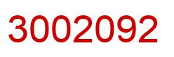 Number 3002092 red image