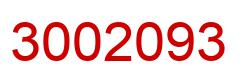 Number 3002093 red image