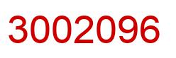 Number 3002096 red image
