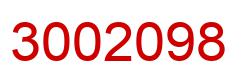 Number 3002098 red image
