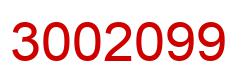 Number 3002099 red image
