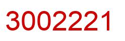 Number 3002221 red image