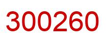 Number 300260 red image