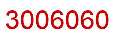 Number 3006060 red image