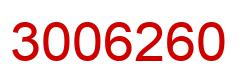 Number 3006260 red image