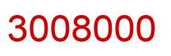 Number 3008000 red image