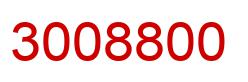 Number 3008800 red image