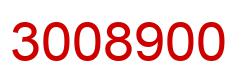 Number 3008900 red image