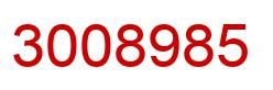 Number 3008985 red image
