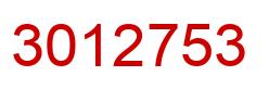 Number 3012753 red image