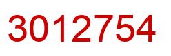 Number 3012754 red image