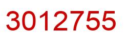 Number 3012755 red image