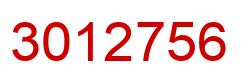 Number 3012756 red image