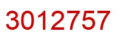 Number 3012757 red image