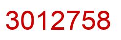 Number 3012758 red image