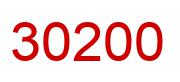 Number 30200 red image