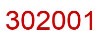 Number 302001 red image