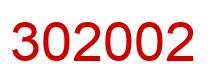 Number 302002 red image