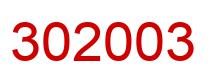 Number 302003 red image