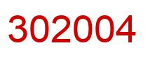 Number 302004 red image