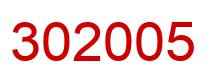 Number 302005 red image