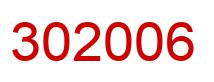 Number 302006 red image