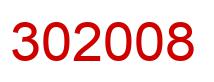 Number 302008 red image