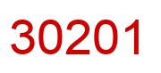 Number 30201 red image
