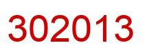 Number 302013 red image