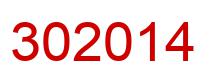 Number 302014 red image