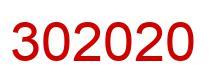 Number 302020 red image