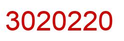 Number 3020220 red image