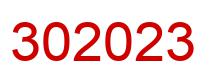 Number 302023 red image