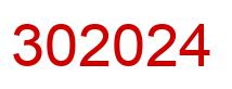 Number 302024 red image