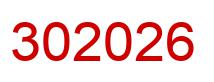 Number 302026 red image