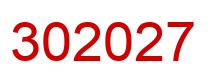 Number 302027 red image