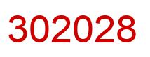Number 302028 red image