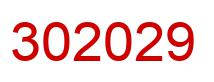 Number 302029 red image