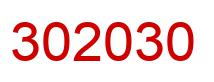 Number 302030 red image