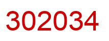 Number 302034 red image